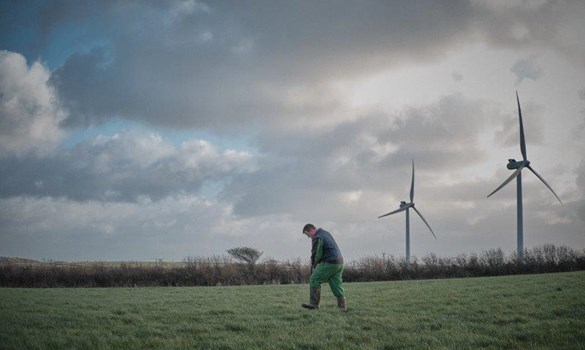 David taking a soil sample